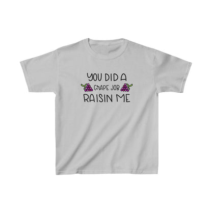 Hiciste un buen trabajo con las uvas y me pasaste la raya (camiseta unisex para niños)