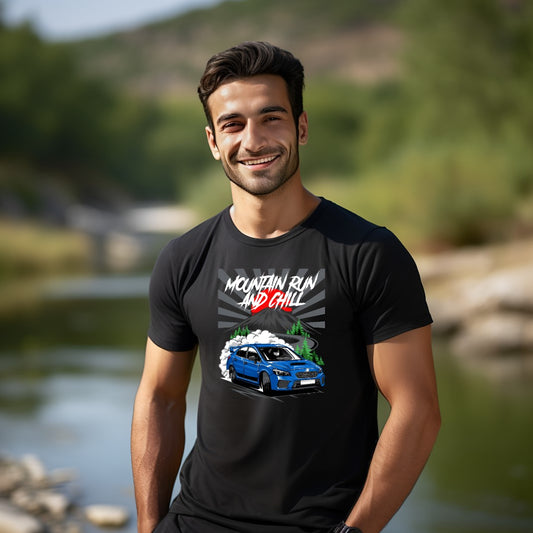 WRX STi - Mountain Run &amp; Chill (Camiseta para hombre)