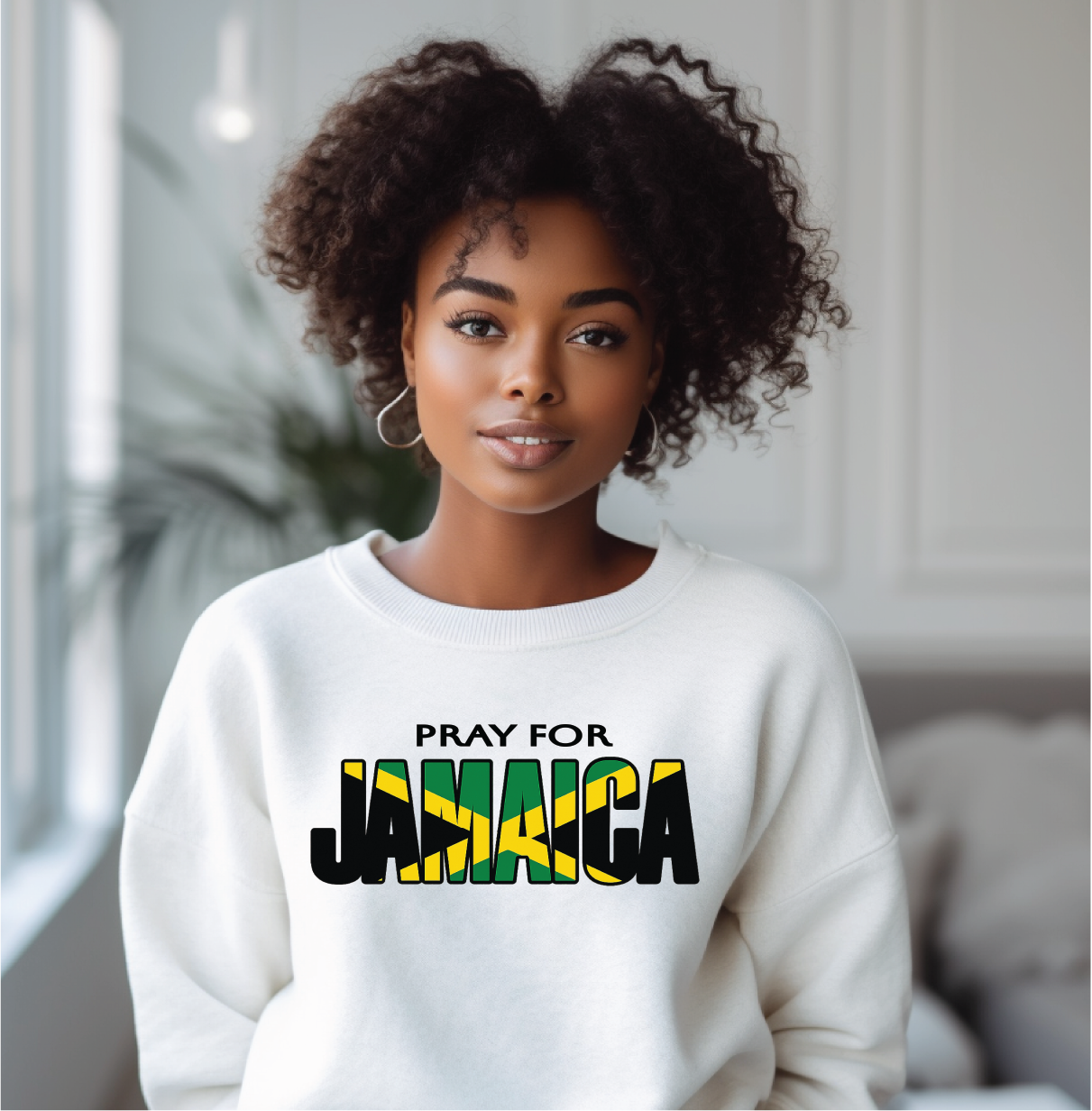 Pray for Jamaica Sweatshirt Model